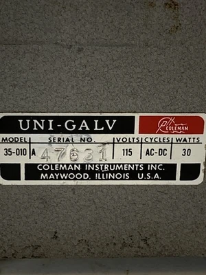 USED Coleman Instruments Inc 35-010