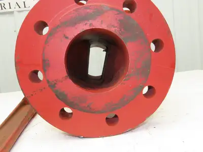 Rockwell Nordstrom 500 CWP 4 Plug Valve 4" Cast Iron 10" Flange 8 Hole W Wrench