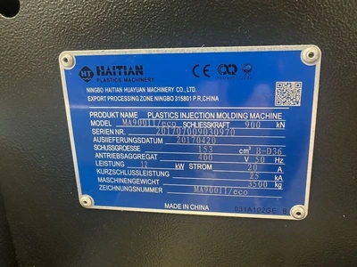 Used 2017 HAITIAN MA900 Injection Molding Machines GB | Charter Auctions #1364770