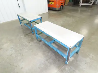 1/2" Aluminum Top Machine Mounting Base Welding Table 50"x20"x 22"H Lot of 2