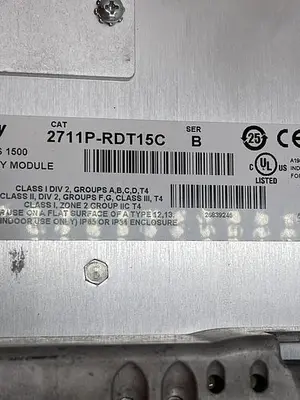 Used ALLEN-BRADLEY ALLEN-BRADLEY 2711P-T15C4A8 SER A, 2711P-RDT15C SER B, 2711P-RP8A Automation Control (HMI) | ND Industrial Surplus #1214471