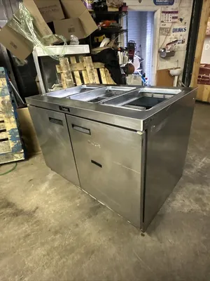 174-0201 Delfield 48" Self Contained Sandwich Prep Table Cooler
