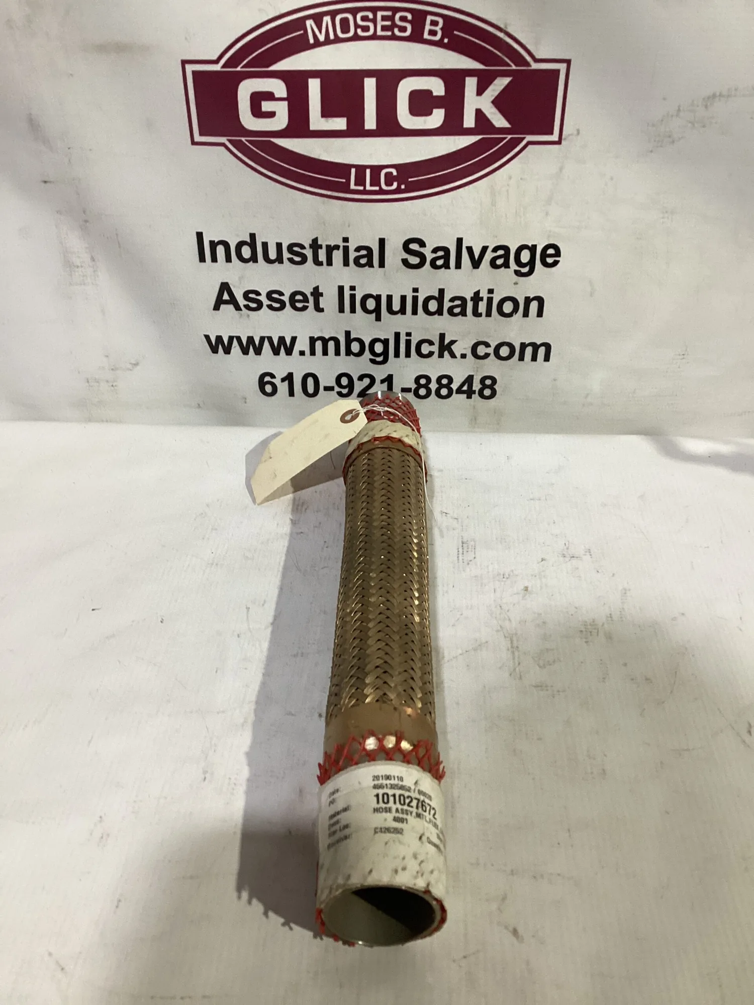 1-1/2” MPT  x 15”  Brass / Stainless Flexible Hose