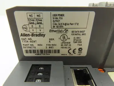 Allen Bradley 1734-AENT Point I/O Ethernet IP  Ser A F/W 2.003 w/1734-EP24DC