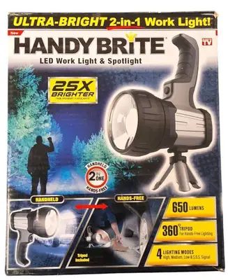 HANDY BRITE  | Handy Brite 650 Lm LED Battery Handheld Work Light with Tripod
