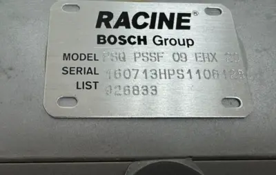 NEW BOSCH / RACINE PSQ-PSSF-09-ERX-20 VARIABLE VANE PUMP 926833 PSQPSSF09ERX20