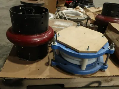 2 PALLETS OF ASSORTED COUPLINGS, EXPANSION JOINTS, REXNORD, TB WOODS, GOULDS