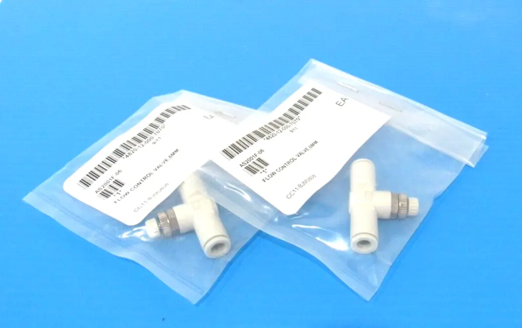 LOT OF 2 NEW SMC AS2001F-06 FLOW CONTROL VALVE AS2001F06