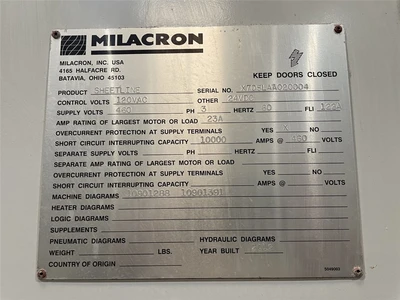 66" Wide Cincinnati Milacron Horizontal Sheet Line Downstream, New In 2012