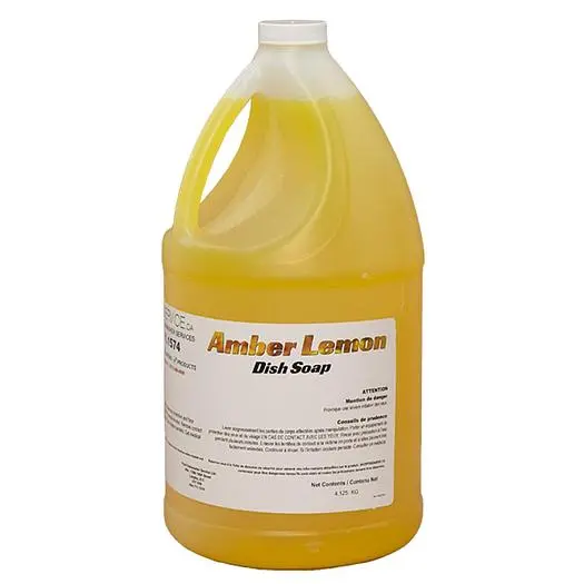 Amber Lemon Dish Soap 4×4 Ltrs