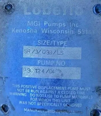 USED 1993 MGI PUMPS INC SR/3/038/LS