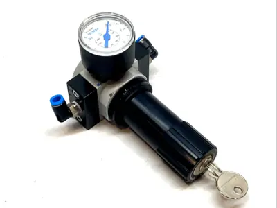 USED FESTO PRESSURE REGULATOR G1/8 0.5-7BAR PANEL MOUNT 194606