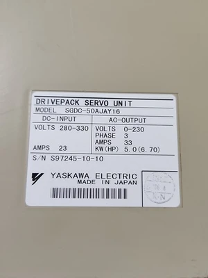 USED Yaskawa SGDC-50AJAY16