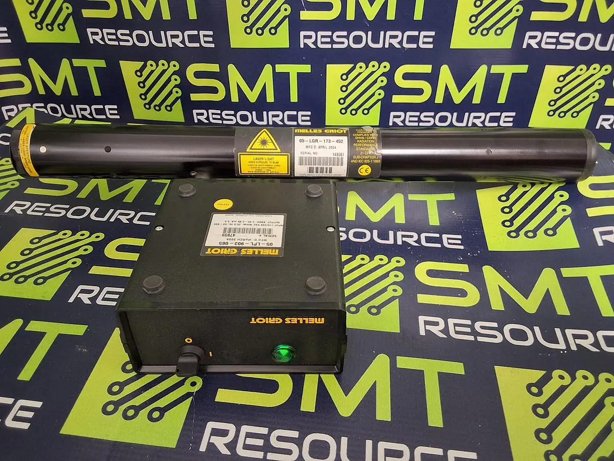 MELLES GRIOT HeNe 05-LGR-173-452 LASER WITH 05-LPL-903-065 POWER SUPPLY
