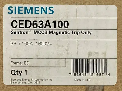 New | in-Stock SIEMENS CED63A100 Switchgears British Columbia CA | Lenmark #244667