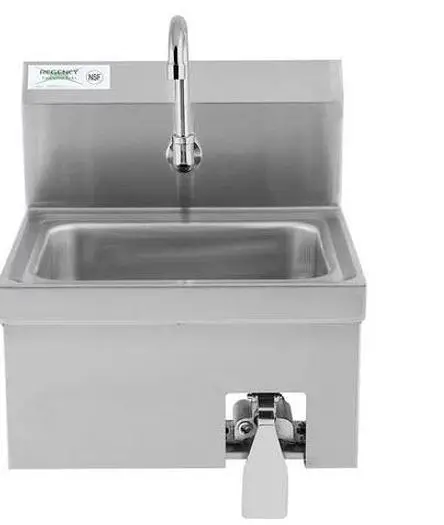 7" x 15" Hands Free Hand Sink with Knee Operated Valve