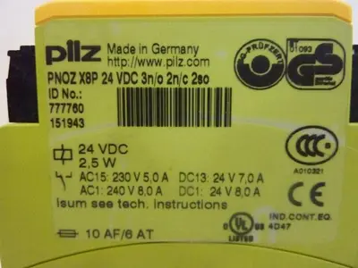 USED PILZ PNOZX8P24VDC3N/O2N/C2SO