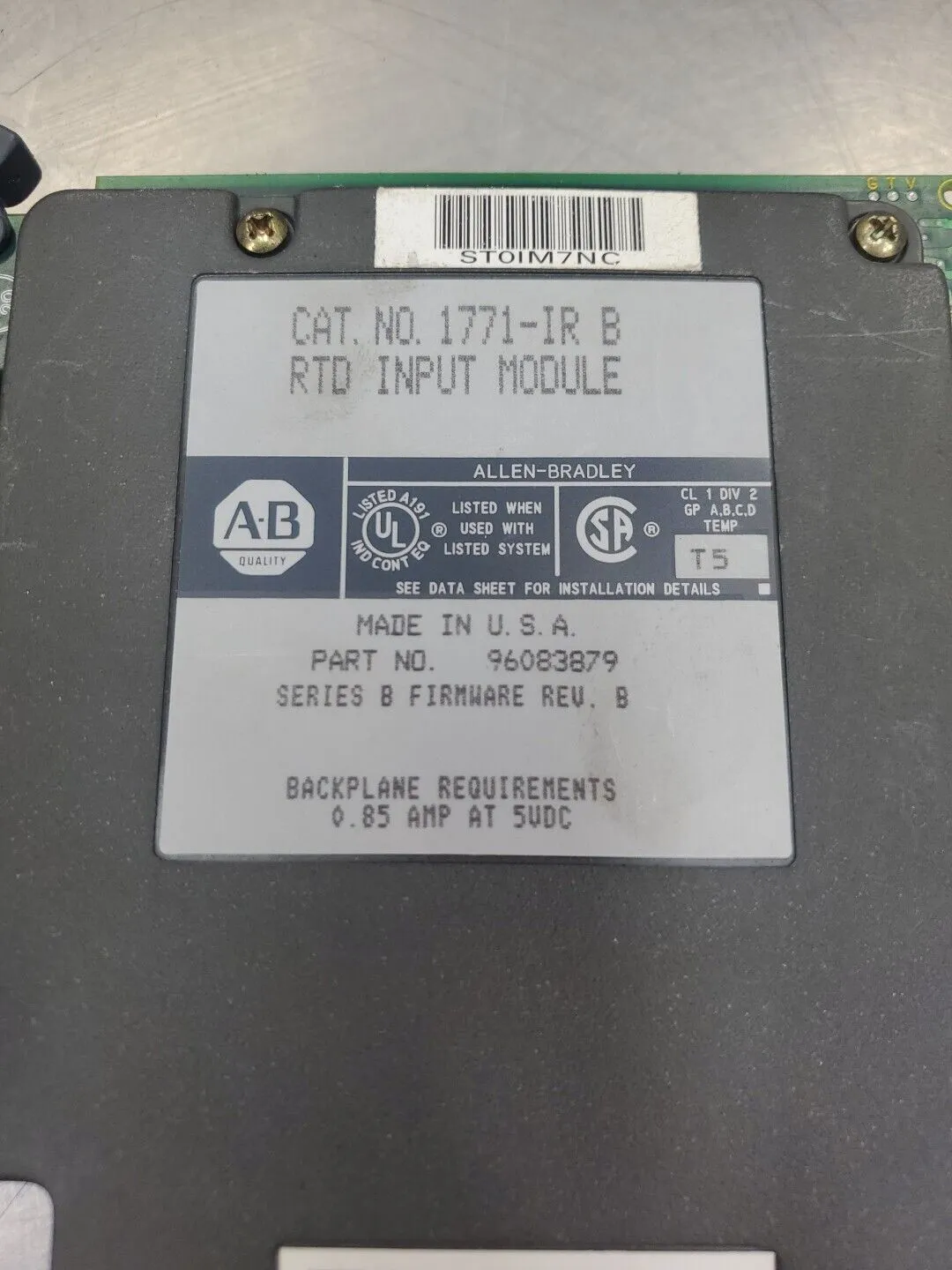 USED Allen-Bradley 1771-IR SER B