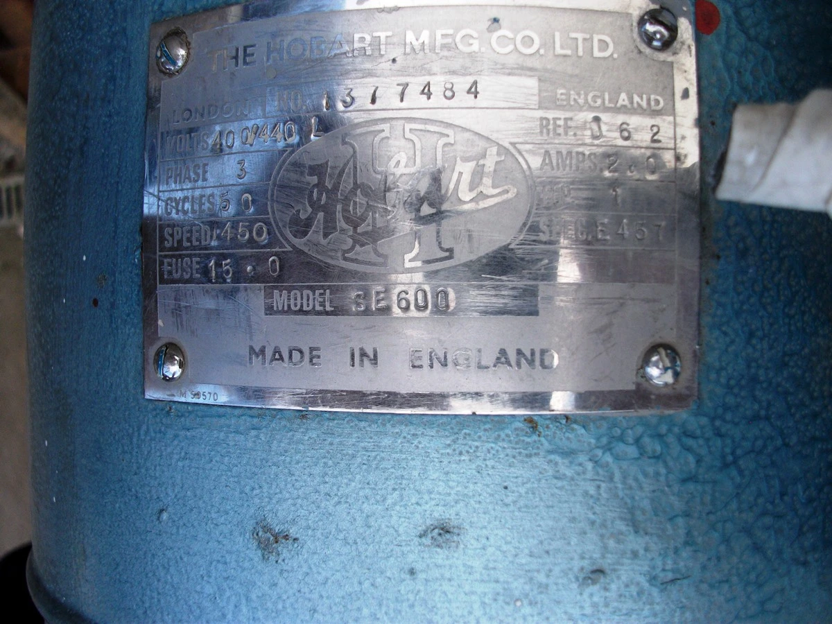 60L Hobart Planetary S/S Bowl Mixer Type SE600