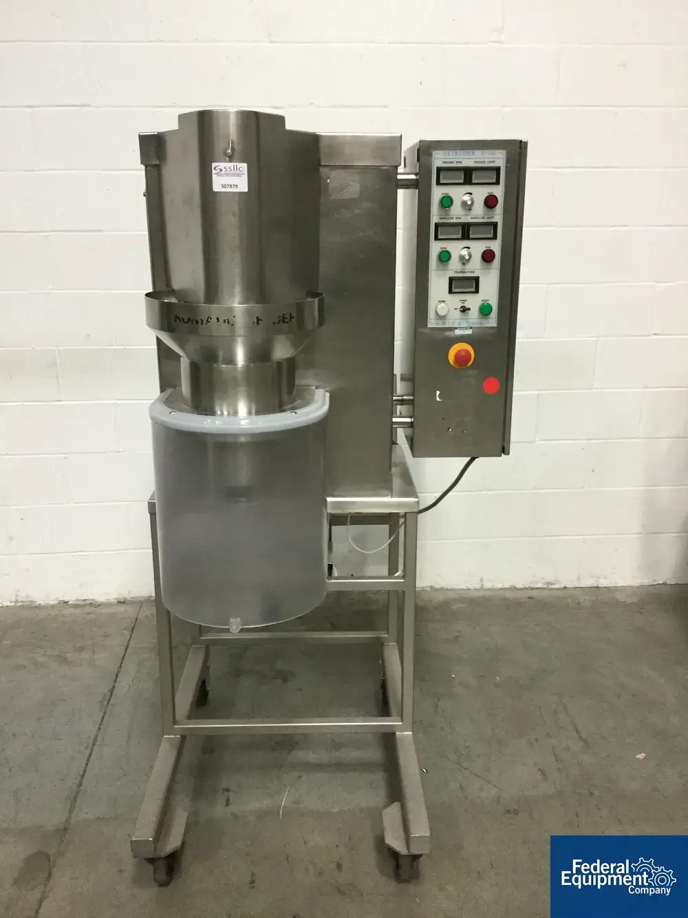 USED Aeromatic-Fielder Aeromatic Nica E-140 Extruder, S/S