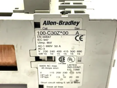 Used Allen-Bradley 100-C30ZJ00 PLC Contactors Michigan US | Maverick Industrial Sales #1397685