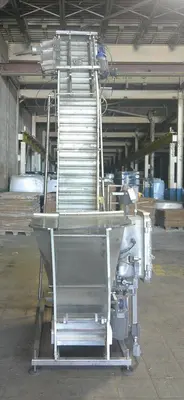 SPC8982  Elevator Fogg cap feed hopper elevator model VSE-18, Stainless Steel,  discharge height