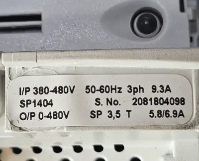 Emerson SP1404 Inverter 3.0/5.0 hp 380-480V 50-60Hz (BIN322)