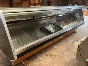 12-0034 HillPhoenix 20’ SMGT Remote Full-Service Meat & Fish Display Cooler Case