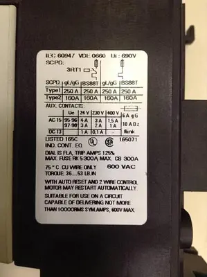 USED SIEMENS 3RU1 146-4KD0