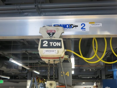 Spanco 2 Ton Aluminum A-Frame Hoist w/ Coffing 2 Ton Electric Hoist