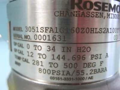 New | in-Stock Rosemount 3051SFA1G160Z0HLS2A100T72DA1A3Q8G2VMQ4QTI5M5GM Sensors New Hampshire US | Bitter End Trading #1566512