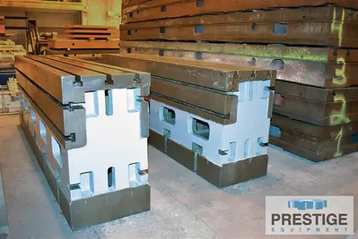 USED GIDDINGS & LEWIS T-SLOTTED RISER TABLES