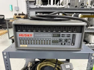 Used HUSKY 12 ZONE HOT RUNNER CONTROLLER W/CABLES ON ROLLING CART Temperature Controls Illinois US | Meadoworks #1503394