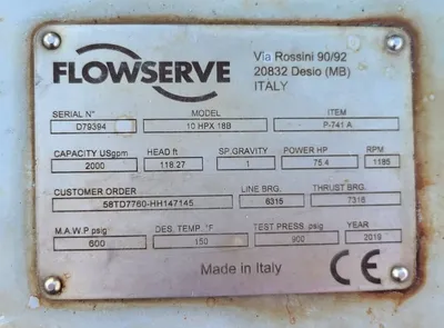 NEW FLOWSERVE 10 HPX 18B