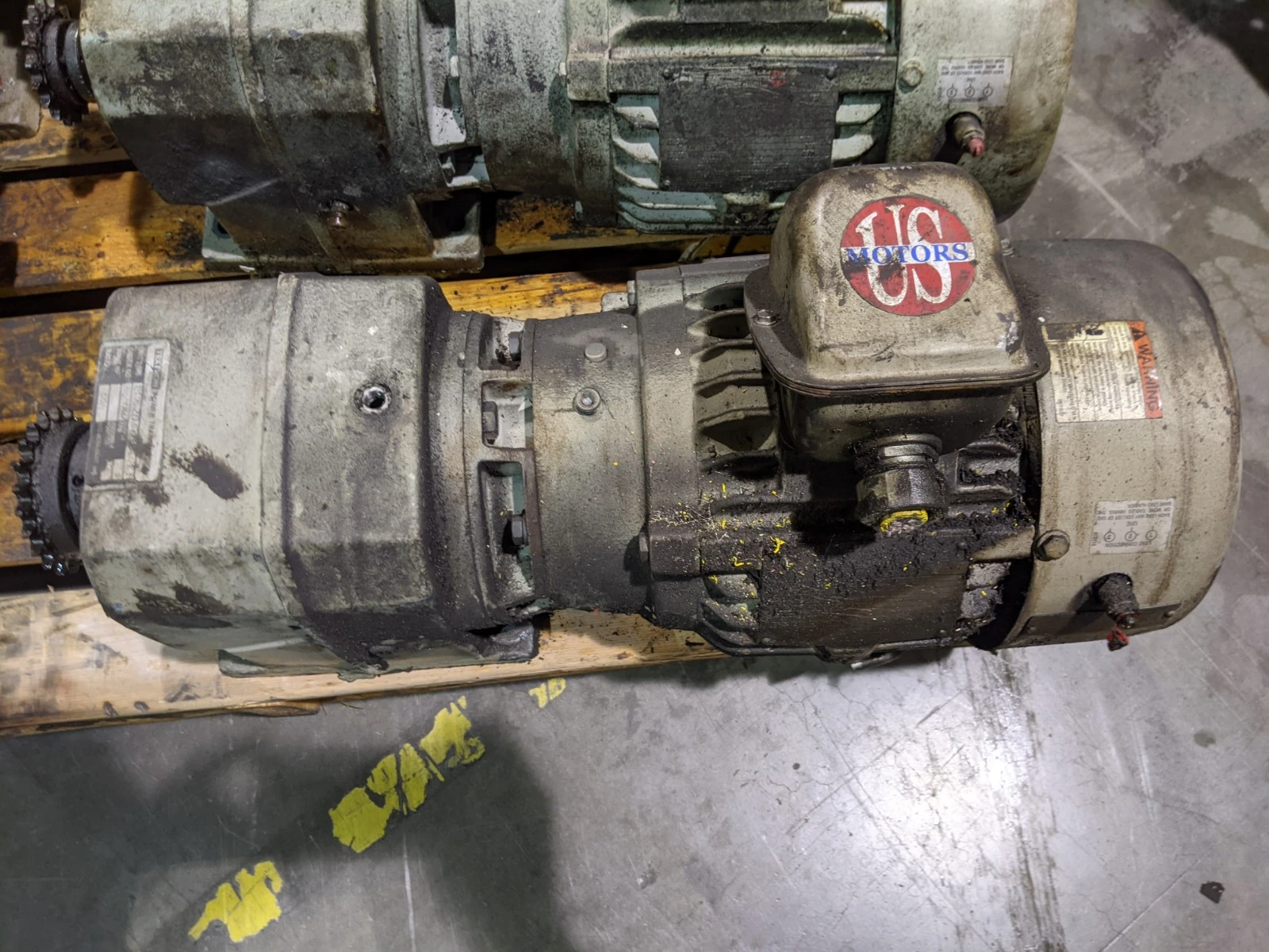 US Motors 1HP; 1775RPM; 460V; Frame: 182C w/ Textron Power Trans