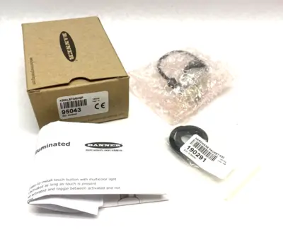 K30ALBTGRHQP, 95043 | Banner K30ALBTGRHQP 2-Color Touch Sensor Green/Red; Latching Output 95043 - New – Open box