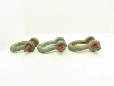 Crosby G-209 Galvanized Carbon Anchor Shackle with 1.63" Screw Pin Lot of 3