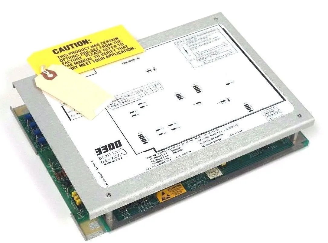REPAIRED BENTLY NEVADA 3300/95-01-07-03-00-02-03-48-02-00-03-01-00 VIBRATION MODULE