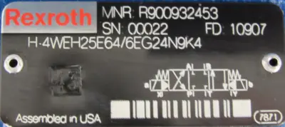 NEW REXROTH R900932453 CONTROL VALVE H-4WEH25W64/6EG24N9K4 R900932453
