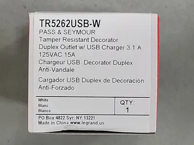 NEW LEGRAND TR5262USB-W