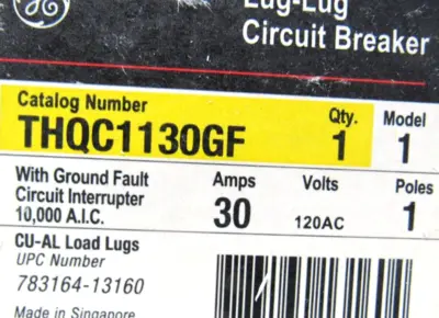 NEW GENERAL ELECTRIC THQC1130GF CIRCUIT BREAKER 30A