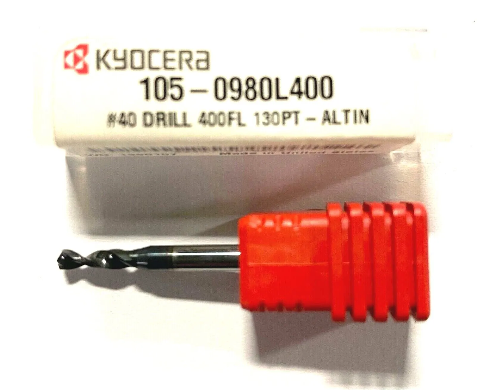 Kyocera #40 Solid Carbide Micro Drill AlTiN Coated 130° Point USA Made