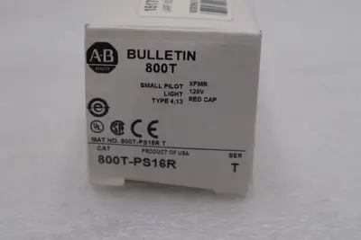 800T-PS16R Allen Bradley Red Pilot Light New IN BOX STOCK G769A