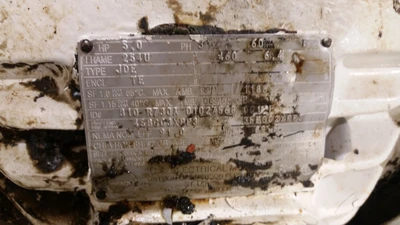 US Motors 5HP; 1185RPM; 460V; Frame: 254U  B10 R730A 01027568 00