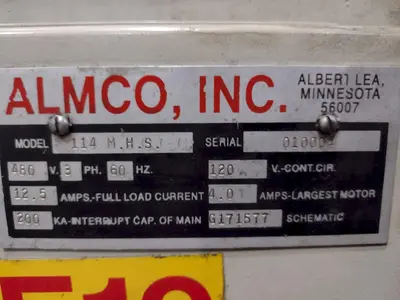 USED ALMCO V-8S