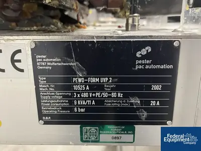 USED Pester Pester Traypacker, Model PEWO-FORM UVP 2