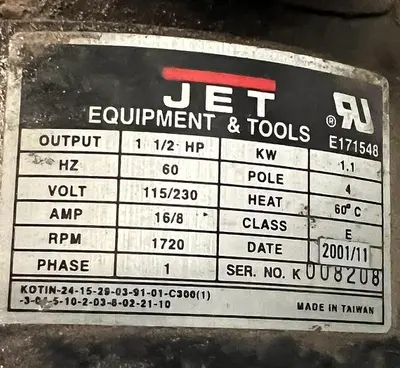 USED JET JWBS-18, 18" BANDSAW