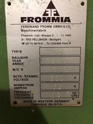 USED 1987 FROMMIA 660