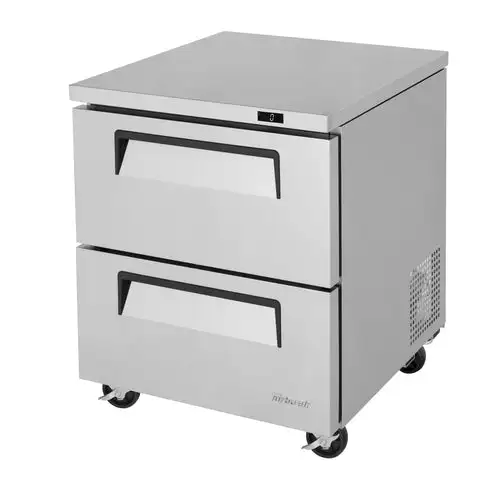 Turbo Air TUF-28SD-D2-N 27 1/2" W Undercounter Freezer w/ (1) Section & (2) Drawers, 115v