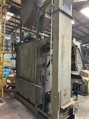 USED 2004 DELONG SUPER 14 RUBBER BELT SHOT BLAST MACHINE